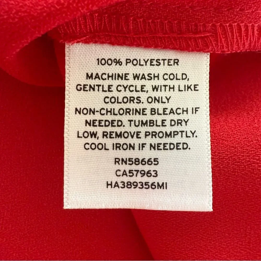 Halogen Red Elastic Waist Dress w/ Pockets - Picture 8 of 10